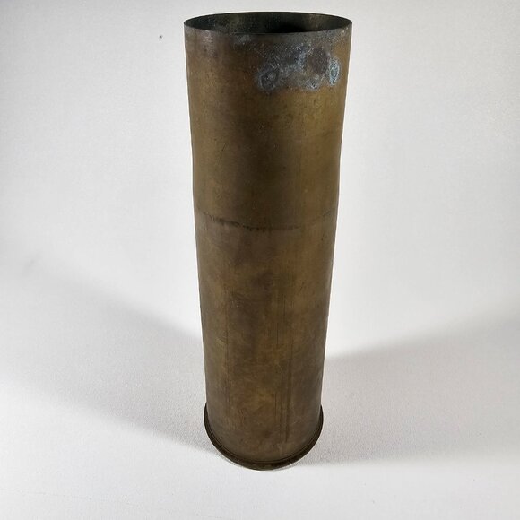 Vintage Original 1943 75mm Tank Shell Casing M5A1 Brass WWII Inert Empty - Picture 2 of 8